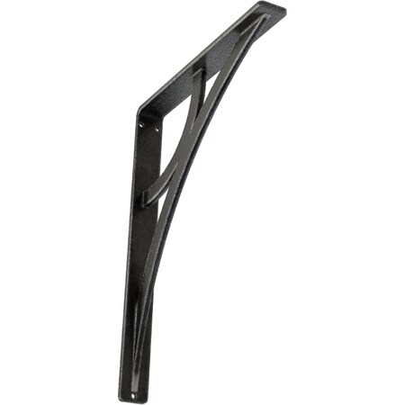 Ekena Millwork Galveston Wrought Iron Bracket, (Single center brace), Antiqued Pewter 1 1/2"W x 10"D x 12"H BKTM01X10X12SGLAPW